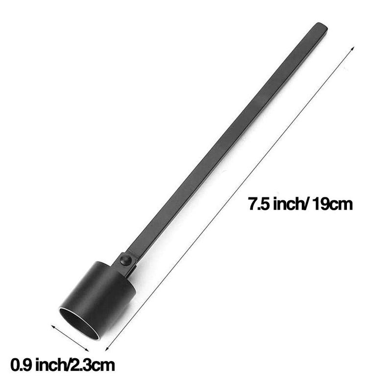 YESON Black Candle Snuffer Stainless Steel Polished Candle Snuffer - Image 2